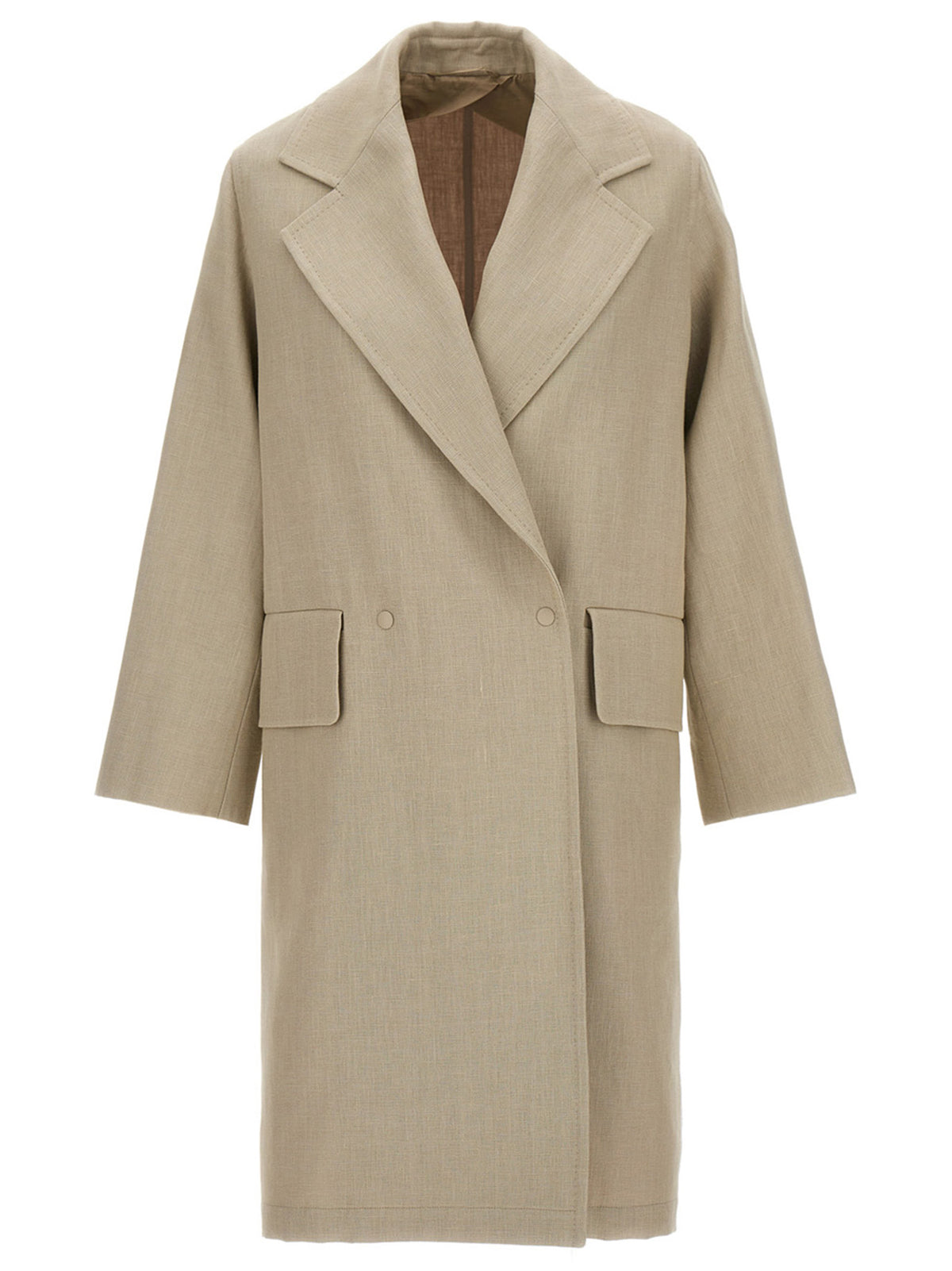 Max Mara Beige Linnen Jas