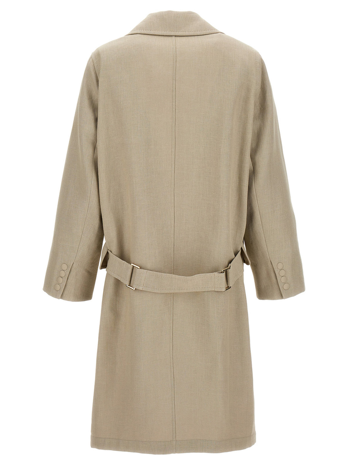 Max Mara Beige Linnen Jas