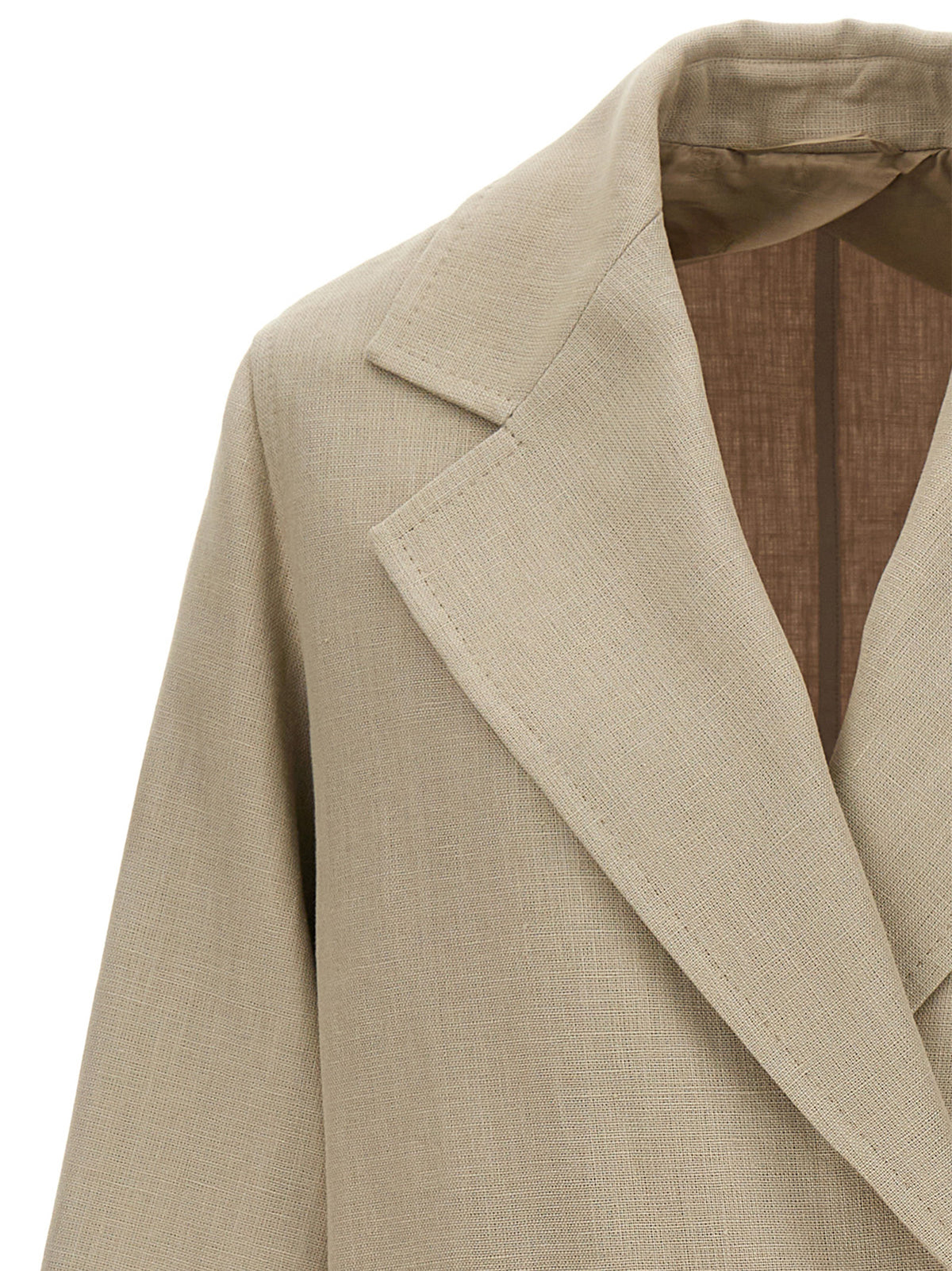 Max Mara Beige Linnen Jas
