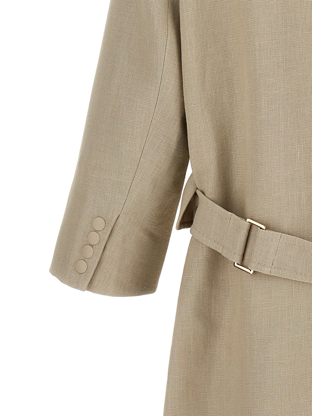 Max Mara Beige Linnen Jas
