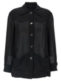 Ferragamo Zwarte Blouse van Scheerwol