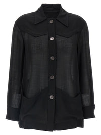 Ferragamo Black Virgin Wool Blouse