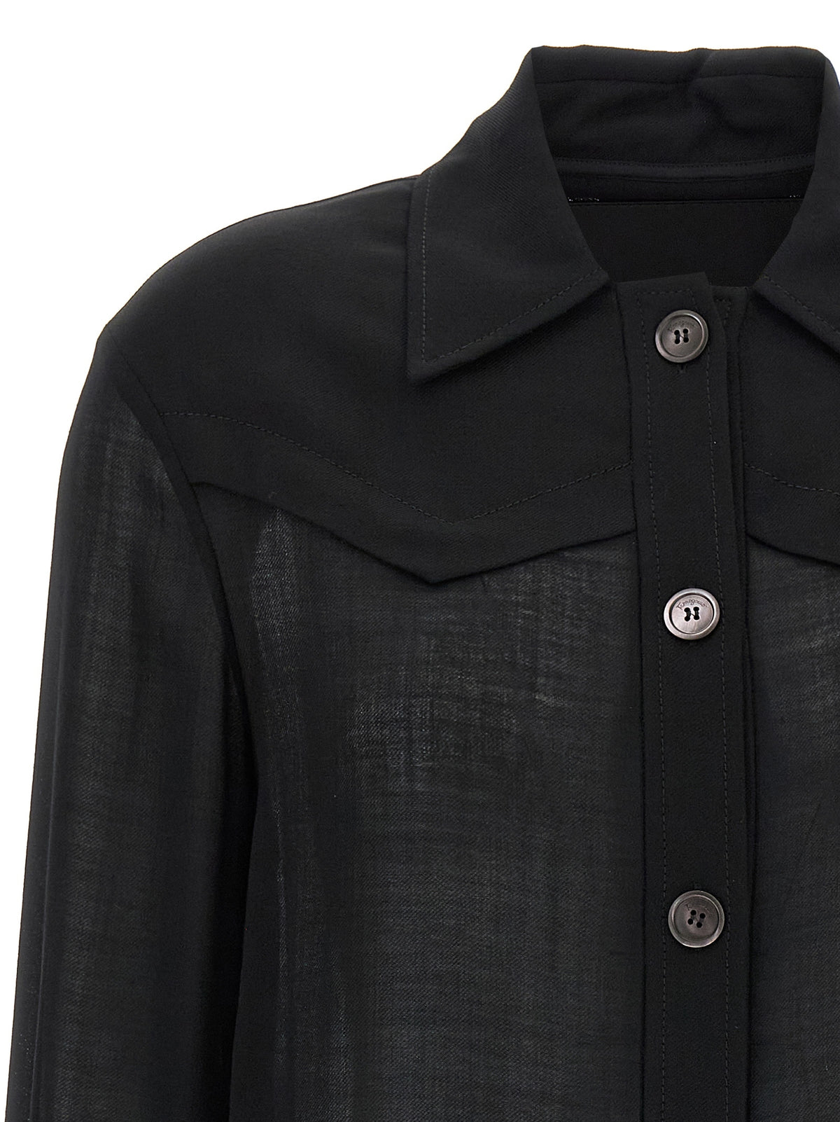 Blusa Ferragamo de Lana Virgen Negra