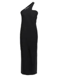Vestido largo negro de viscosa Sportmax