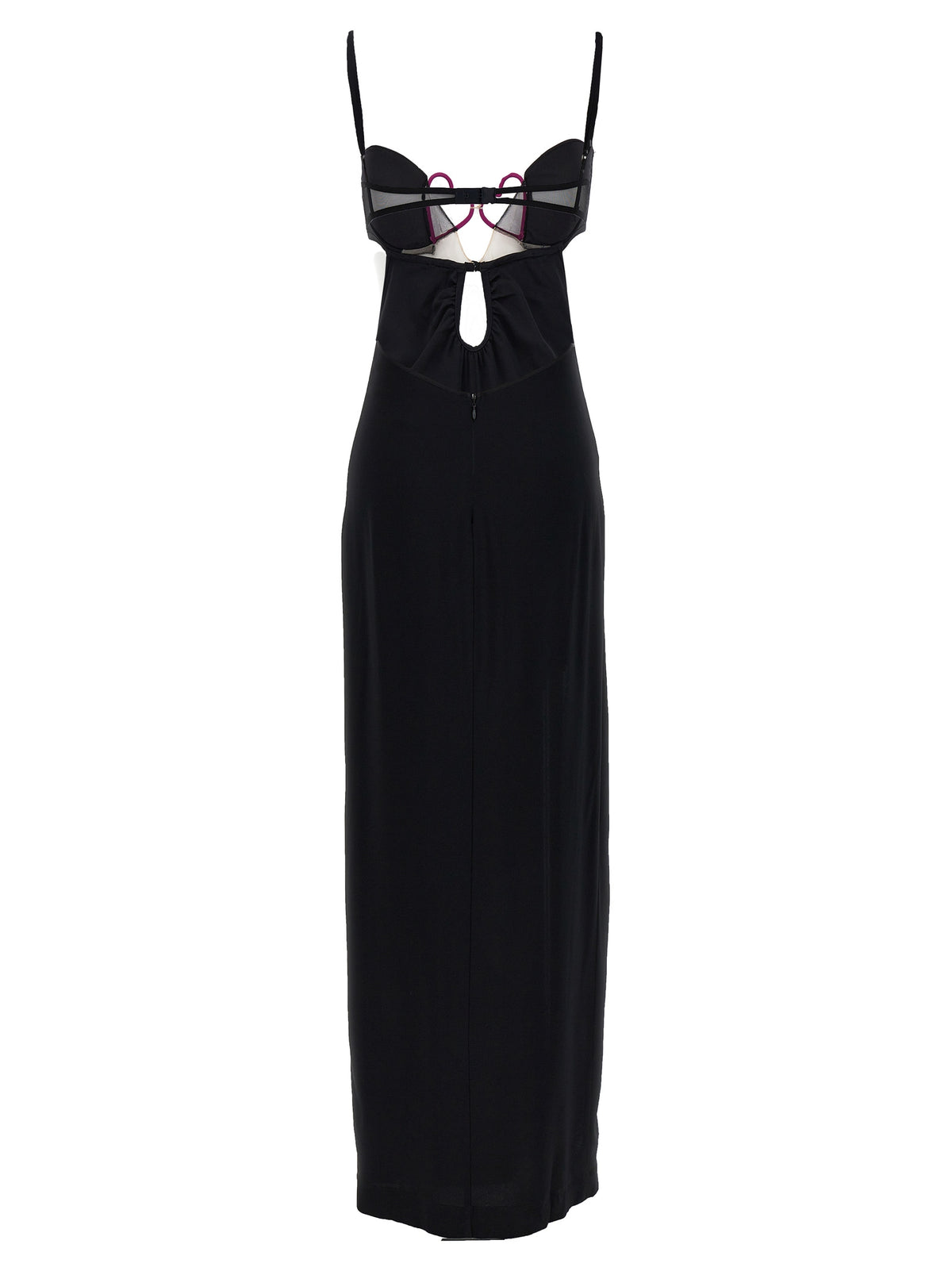 Nensi Dojaka Schwarzes Viskose-Maxikleid
