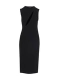 Versace Midi-Kleid aus schwarzem Azetat