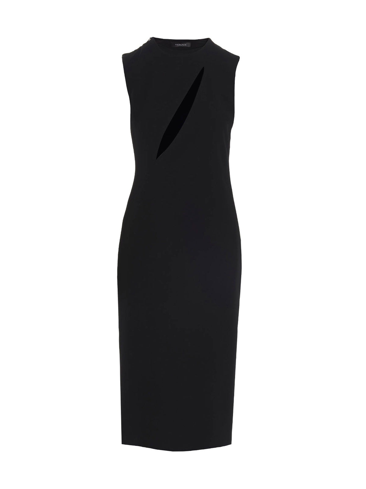 Abito midi Versace in acetato nero