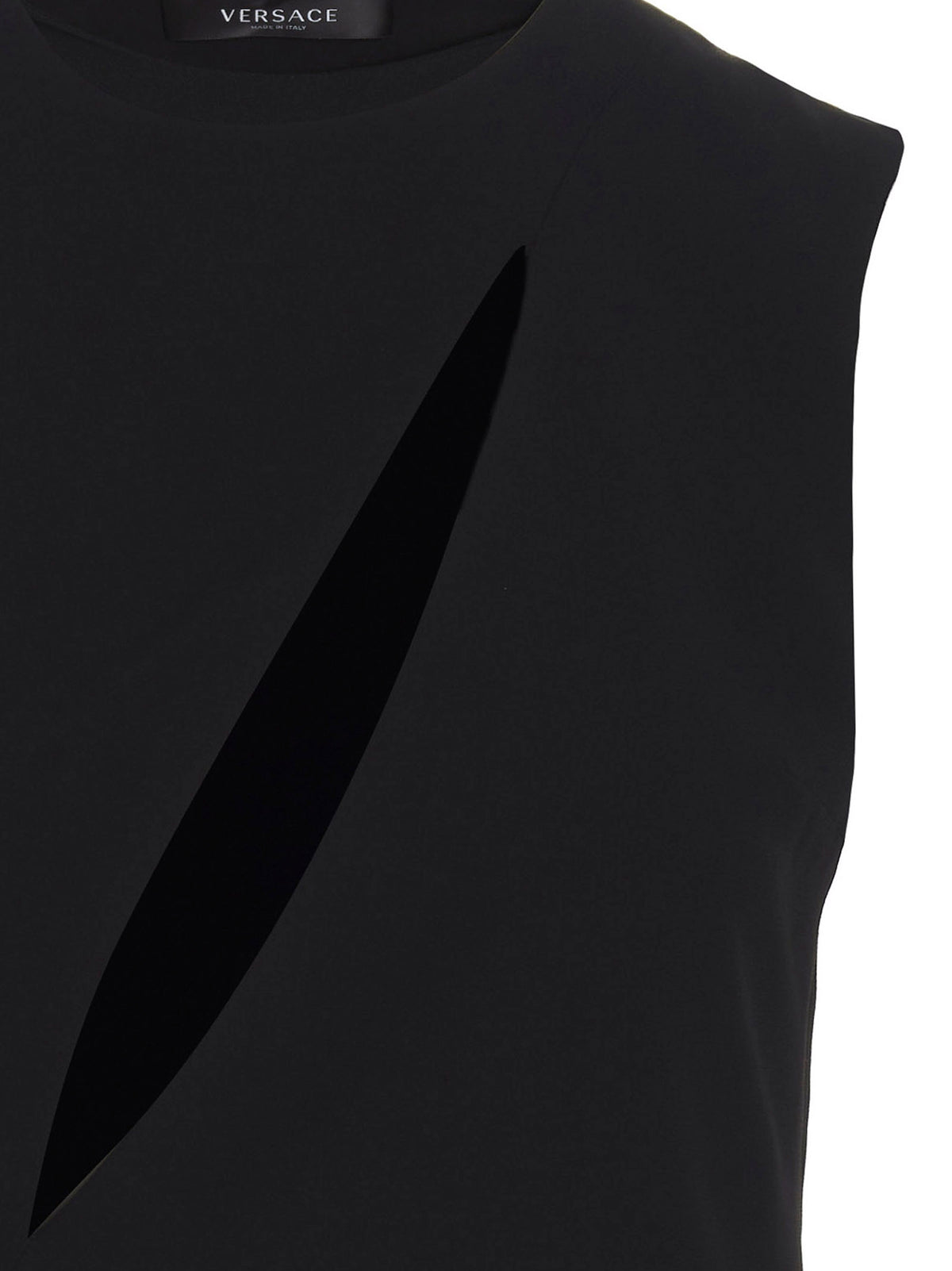 Abito midi Versace in acetato nero