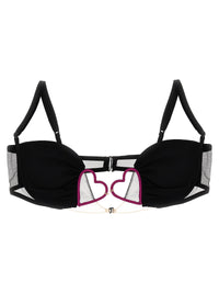Nensi Dojaka Black Polyamide Bra
