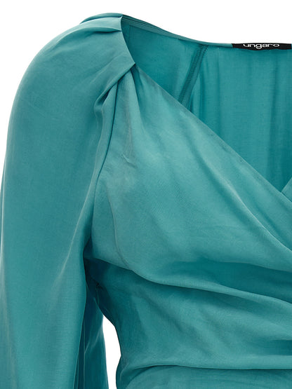 Ungaro Blue Lyocell Short Dress