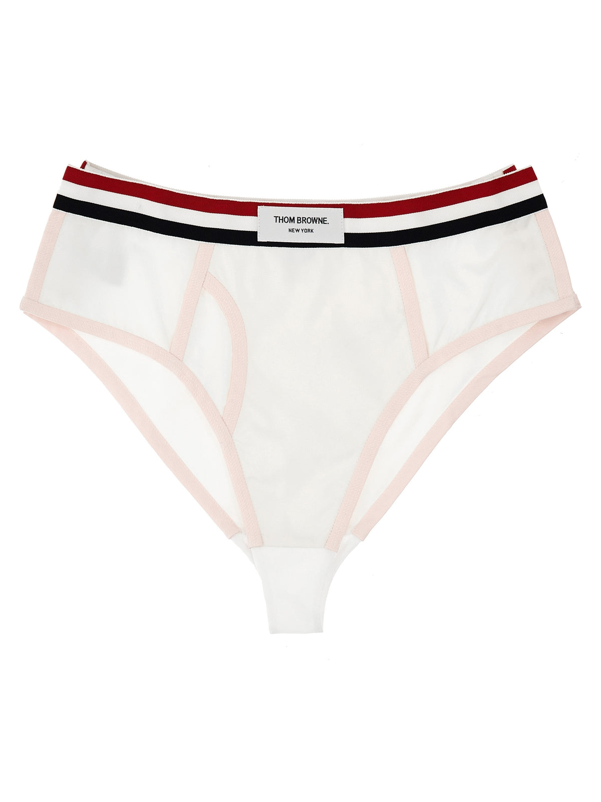 Slip in cotone bianco Thom Browne