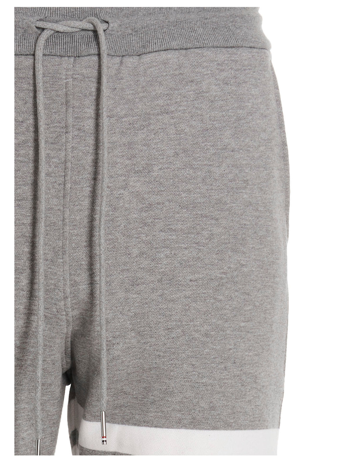 Thom Browne Pantaloni della tuta in cotone grigio