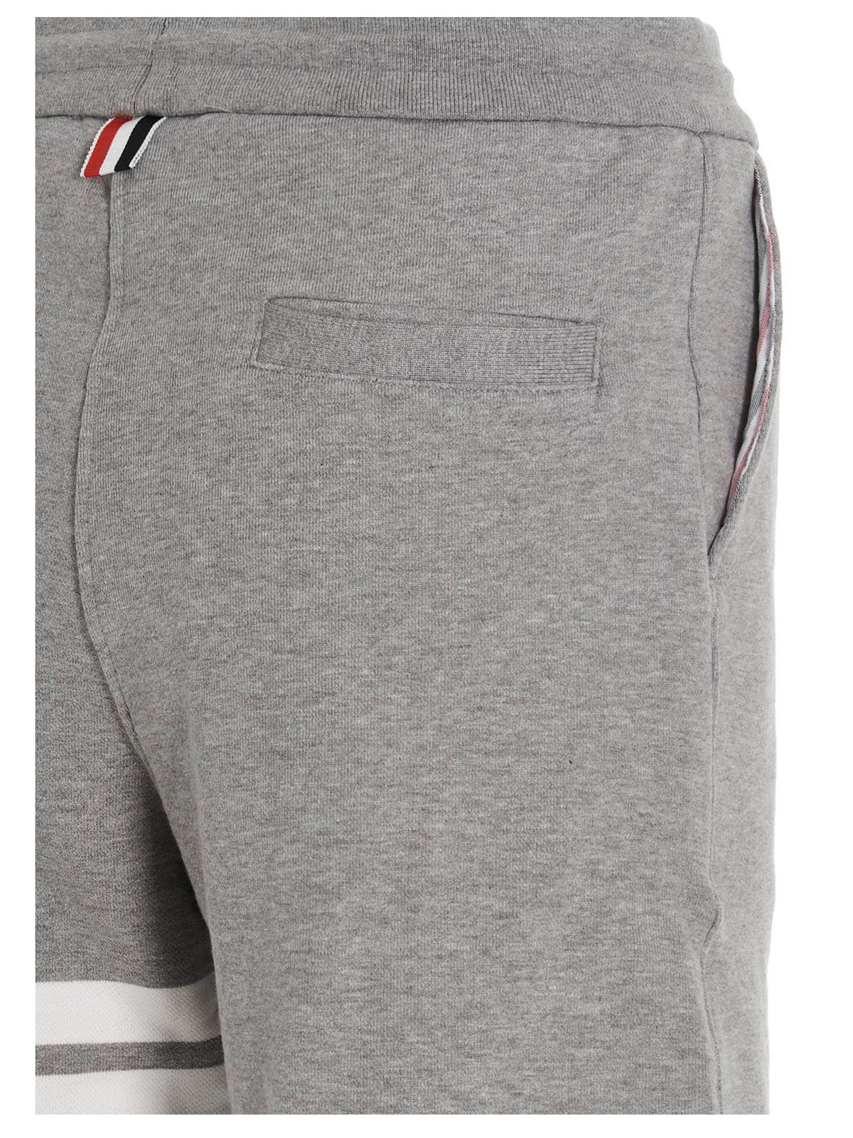 Thom Browne Pantaloni della tuta in cotone grigio