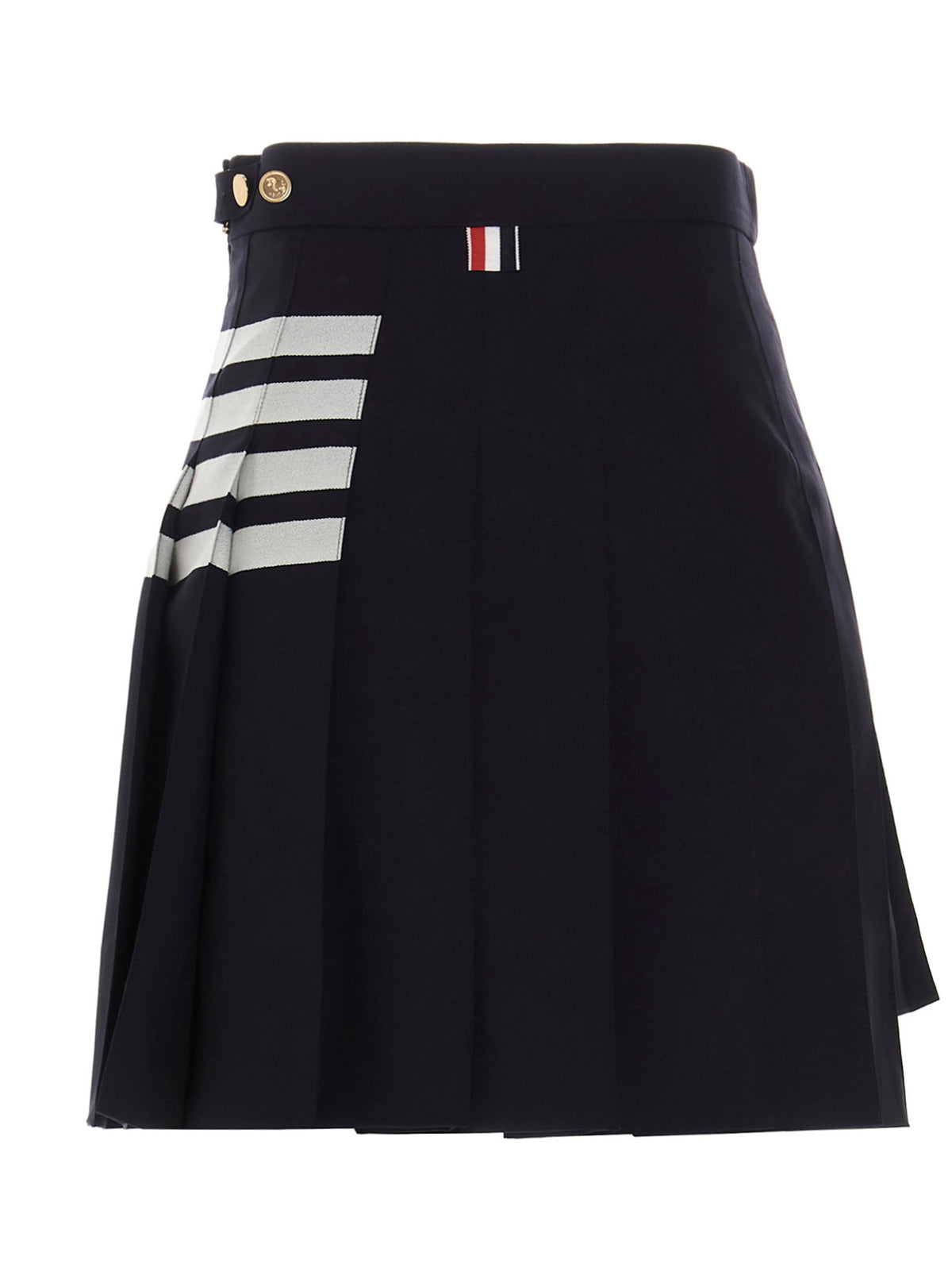 Gonna lunga in lana blu Thom Browne