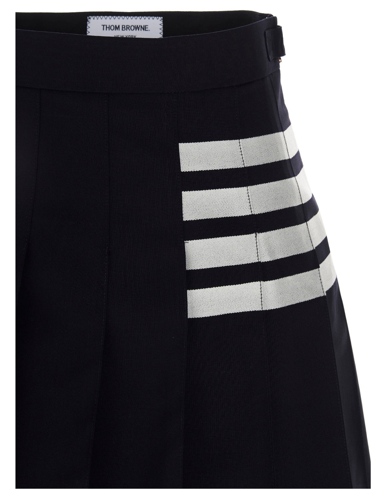 Gonna lunga in lana blu Thom Browne