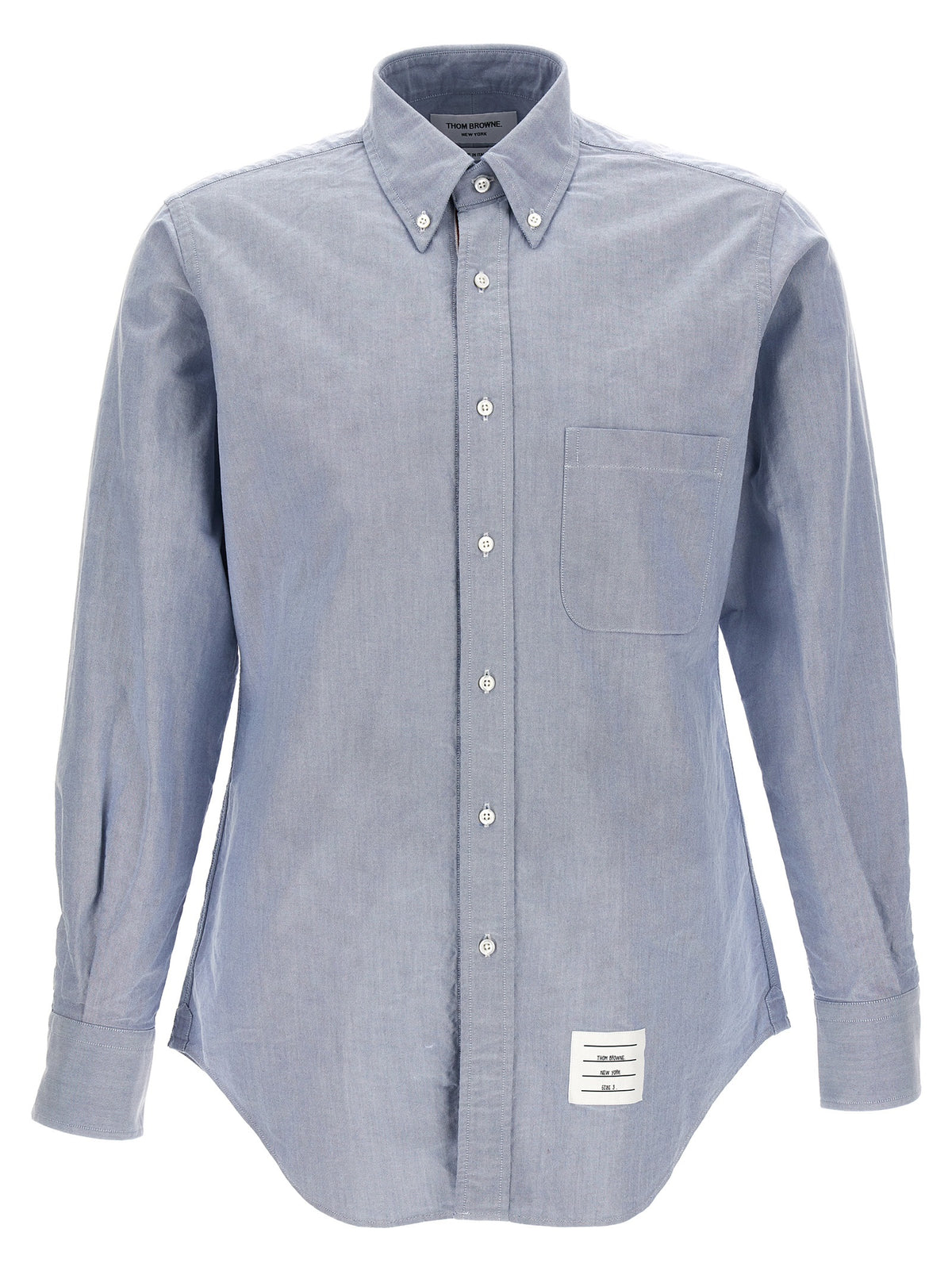 Camicetta in cotone blu Thom Browne