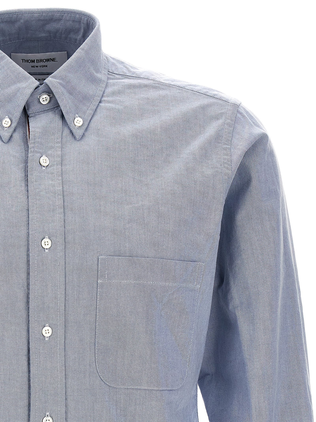 Camicetta in cotone blu Thom Browne