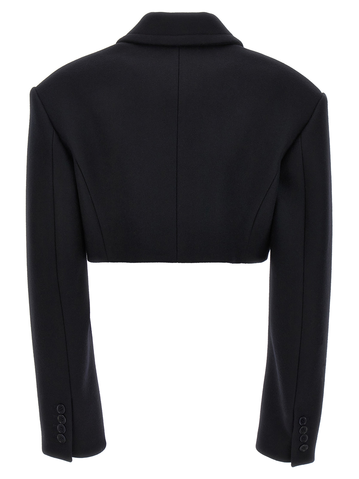 Stella McCartney svart lång ulljacka