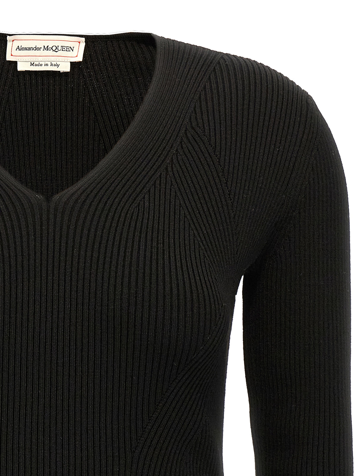 Alexander McQueen Schwarze Wollstrickjacke