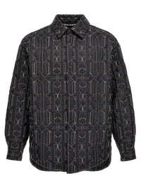 Palm Angels Gray Polyamide Shell Jacket