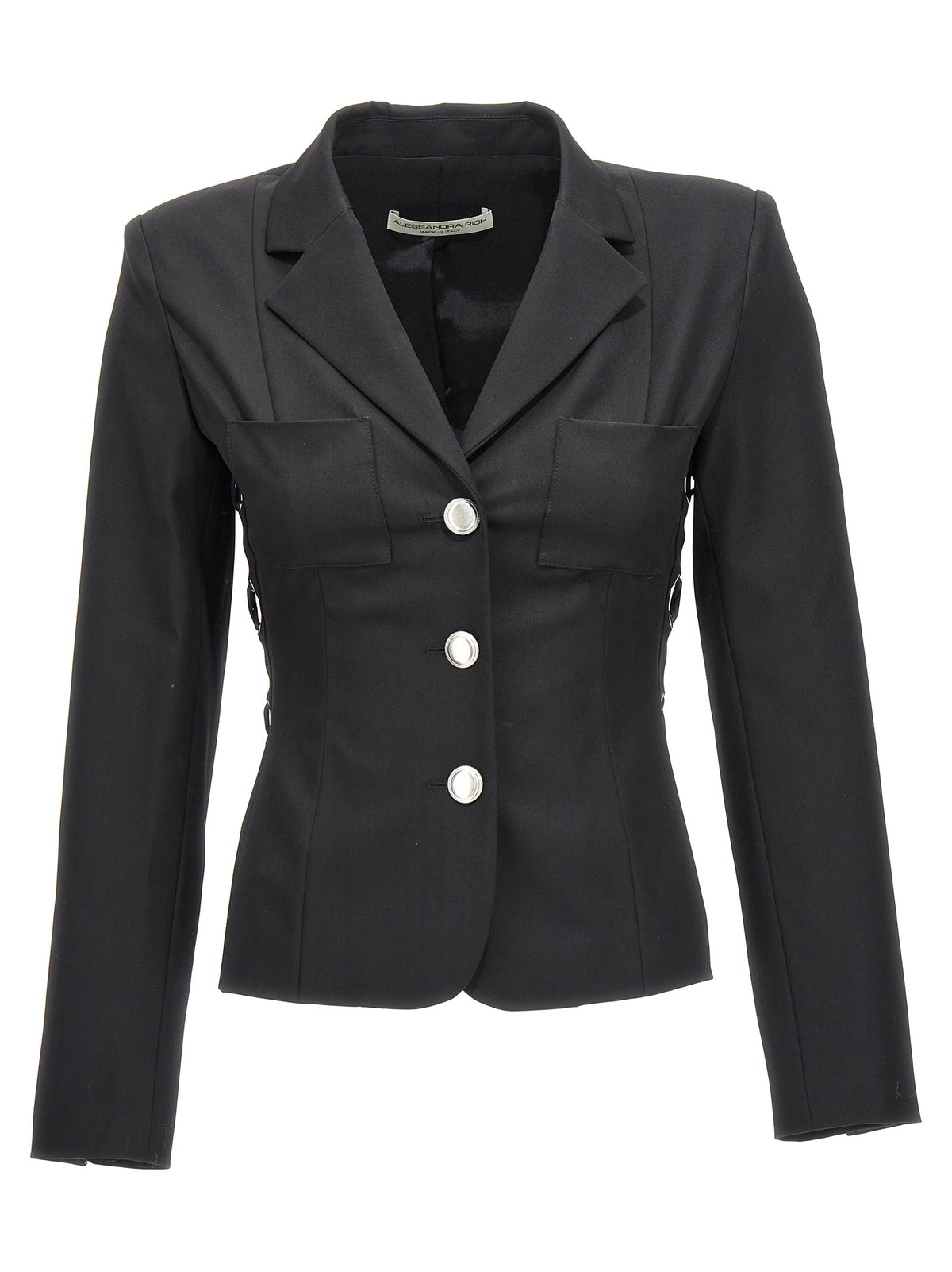 Blazer de lana negro Alessandra Rich