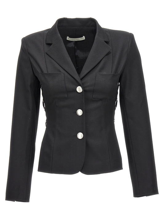 Blazer en laine noir Alessandra Rich
