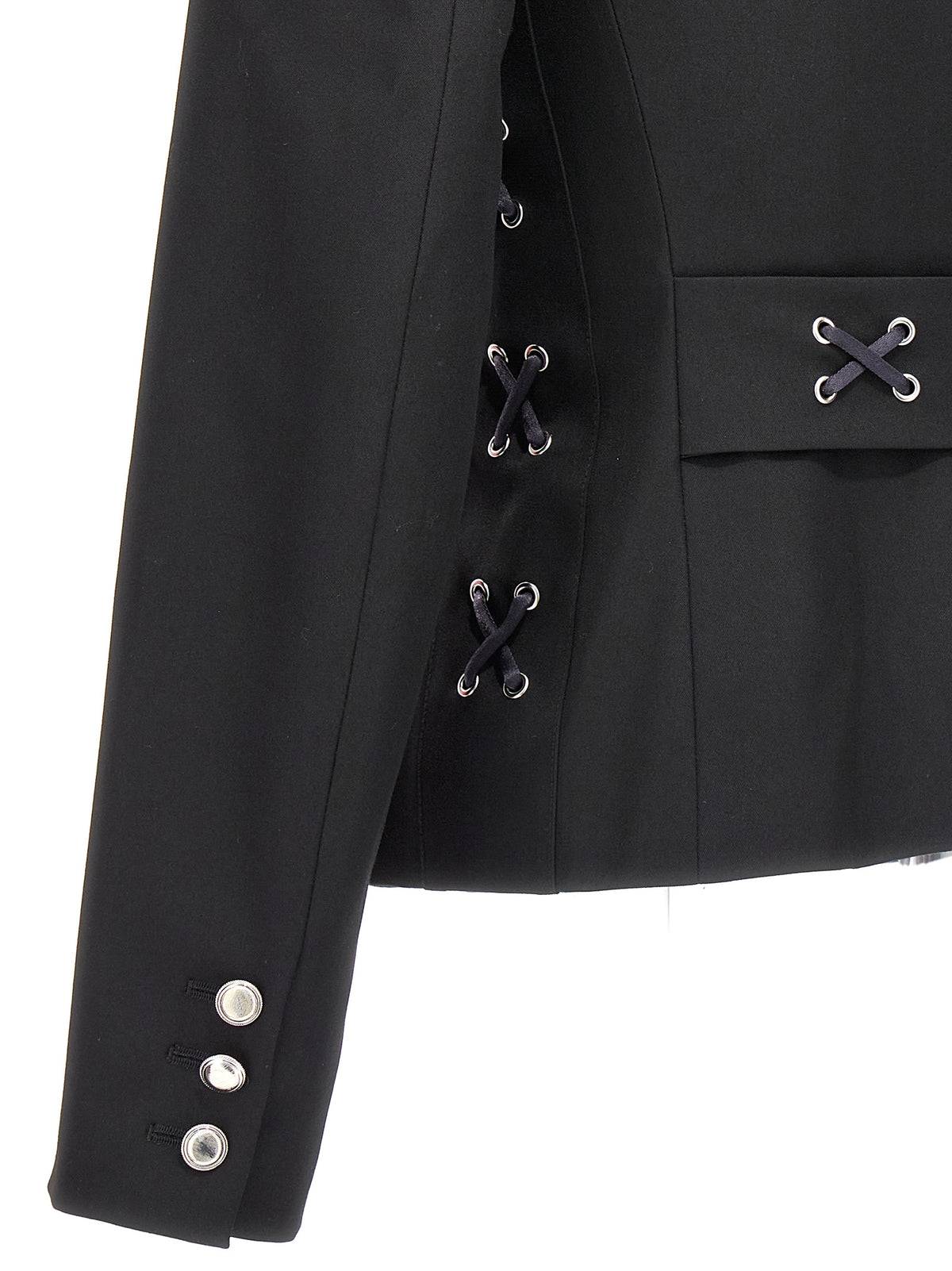 Blazer de lana negro Alessandra Rich