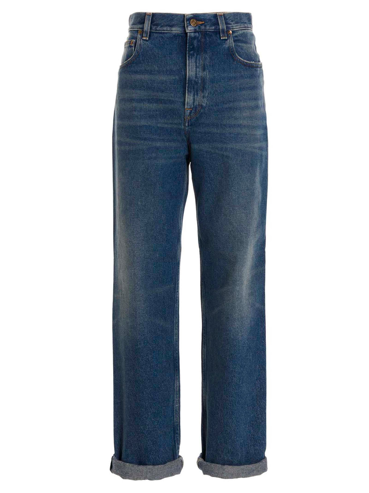 Golden Goose Jeans aus blauer Baumwolle mit geradem Bein