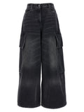Pantalón corto cargo de algodón gris de Palm Angels