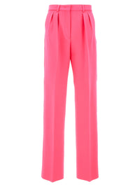 Sportmax Fuchsia Virgin Wool Casual Pants
