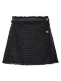 Versace Zwarte Lange Rok van Scheerwol