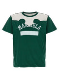 Camiseta de algodón bicolor Maison Margiela