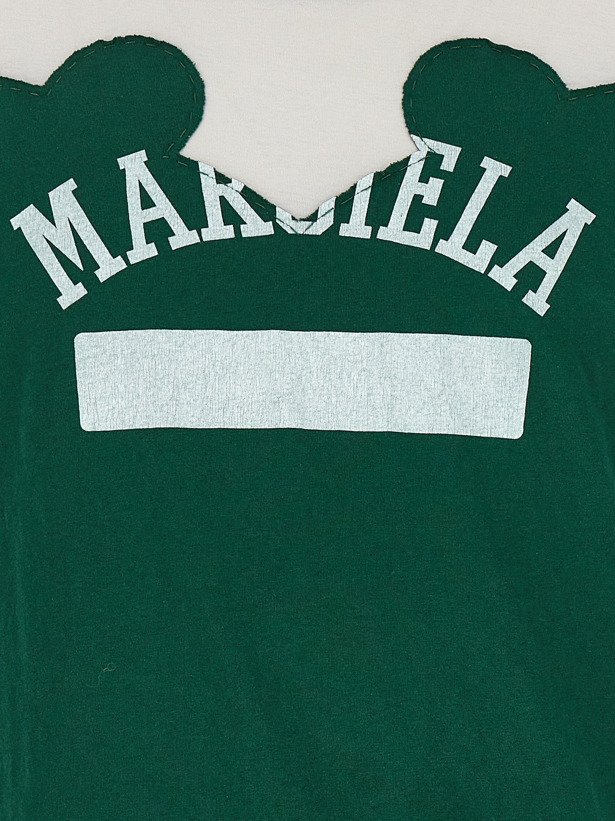Camiseta de algodón bicolor Maison Margiela
