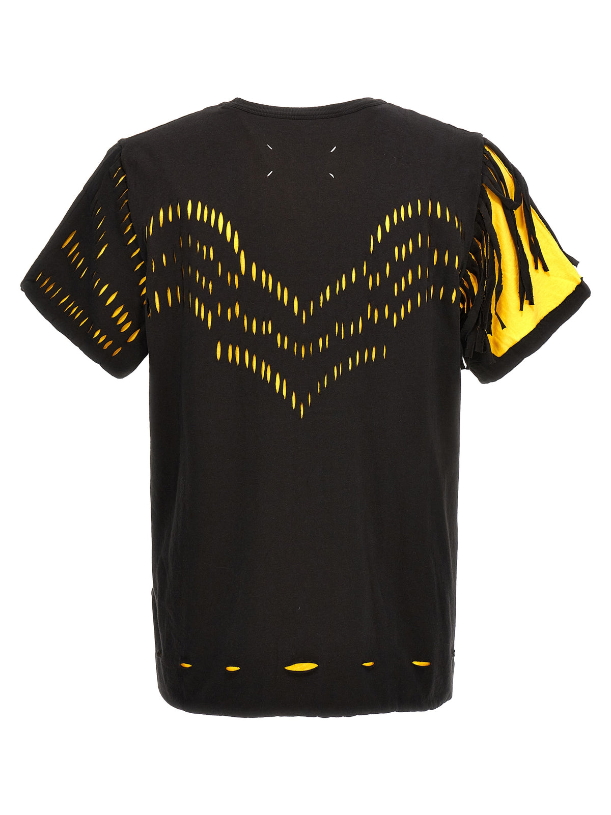 Camiseta de algodón bicolor Maison Margiela