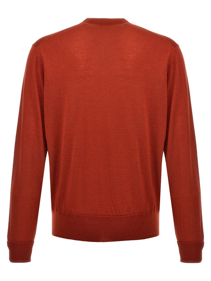 PT Torino Red Virgin Wool Cardigan