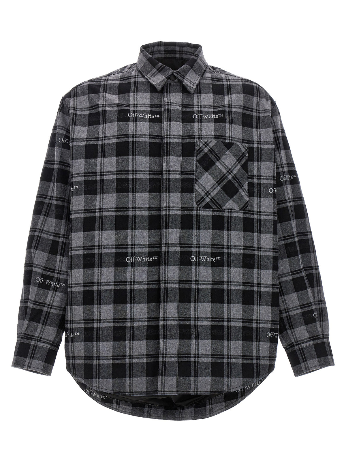 Giacca a vento in cotone grigio Off-White