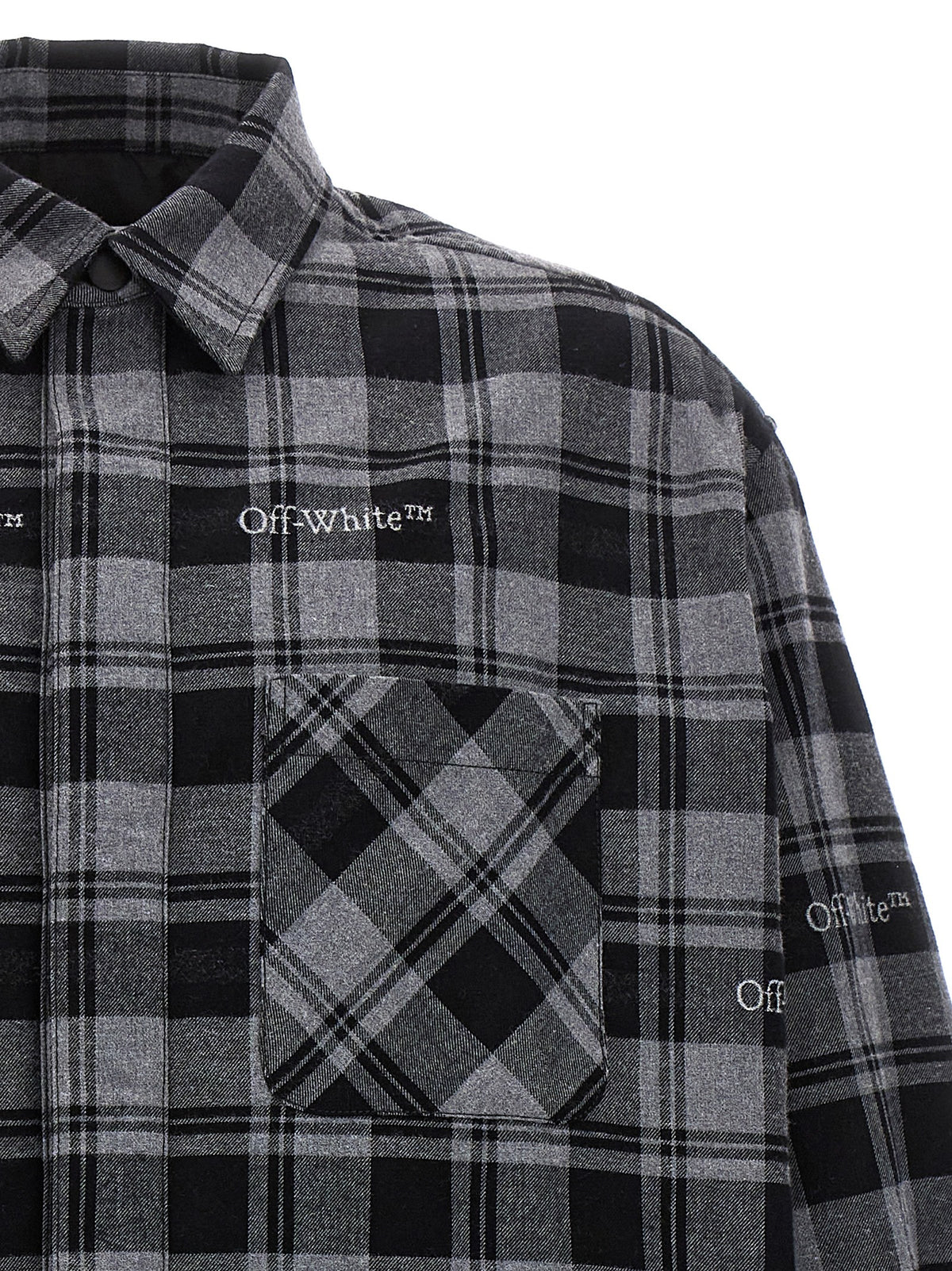 Giacca a vento in cotone grigio Off-White