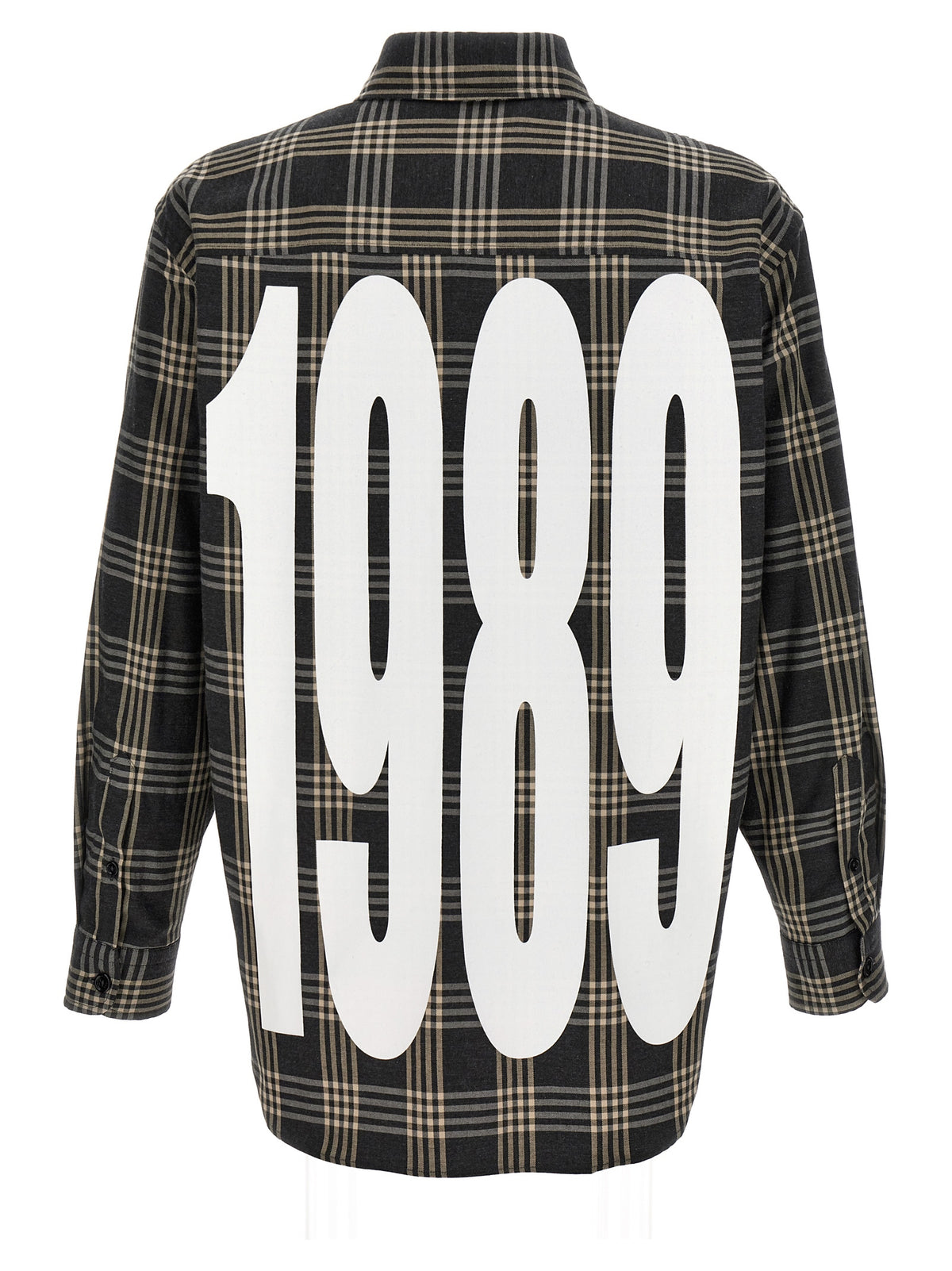 1989 Studio grijze katoenen blouse
