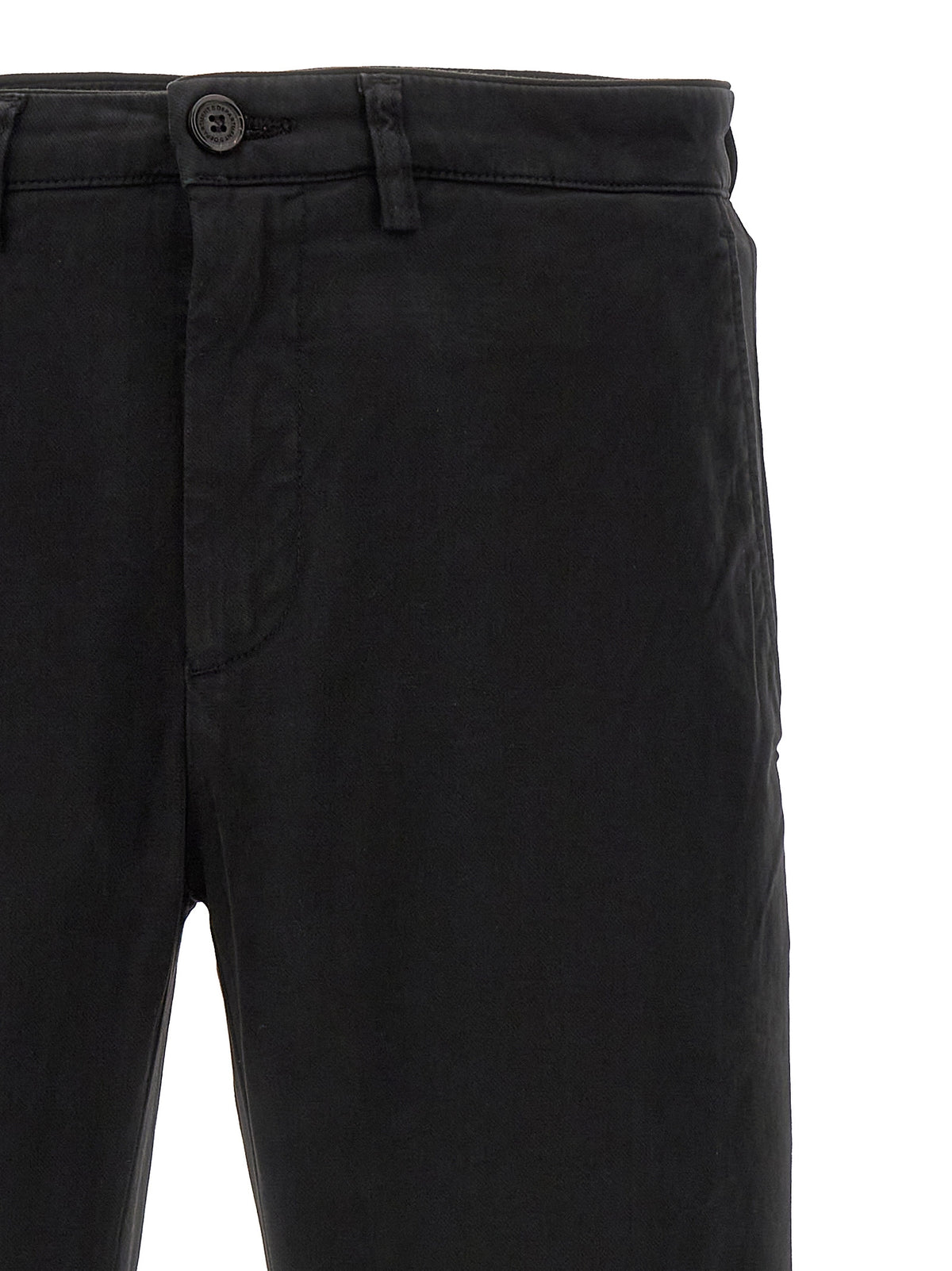 Department 5 Black Cotton Casual Pants