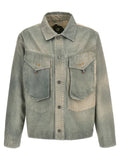 Objects IV Life Tweekleurige Katoenen Denim Jas