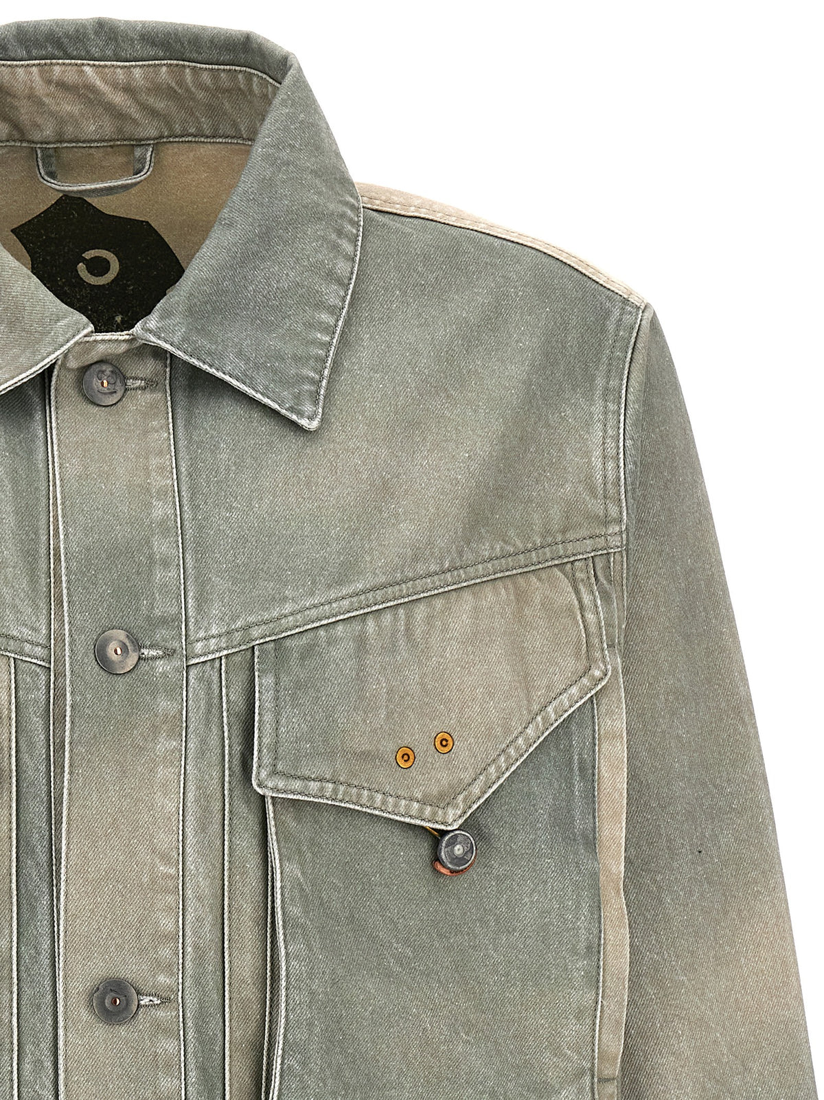 Objects IV Life Tweekleurige Katoenen Denim Jas