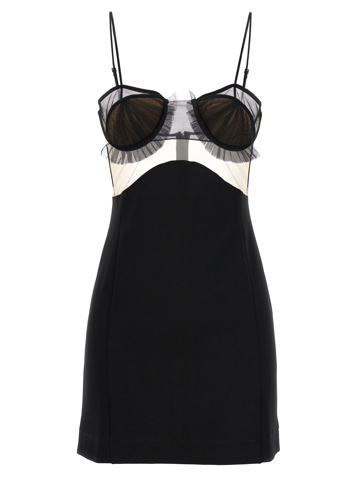 Nensi Dojaka Vestido Corto Negro de Viscosa