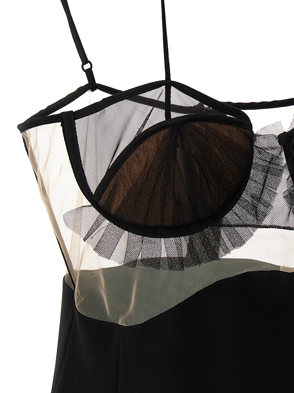 Nensi Dojaka Vestido Corto Negro de Viscosa