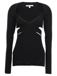 Nensi Dojaka Black Viscose Cardigan