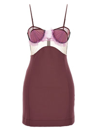 Nensi Dojaka Purple Viscose Short Dress