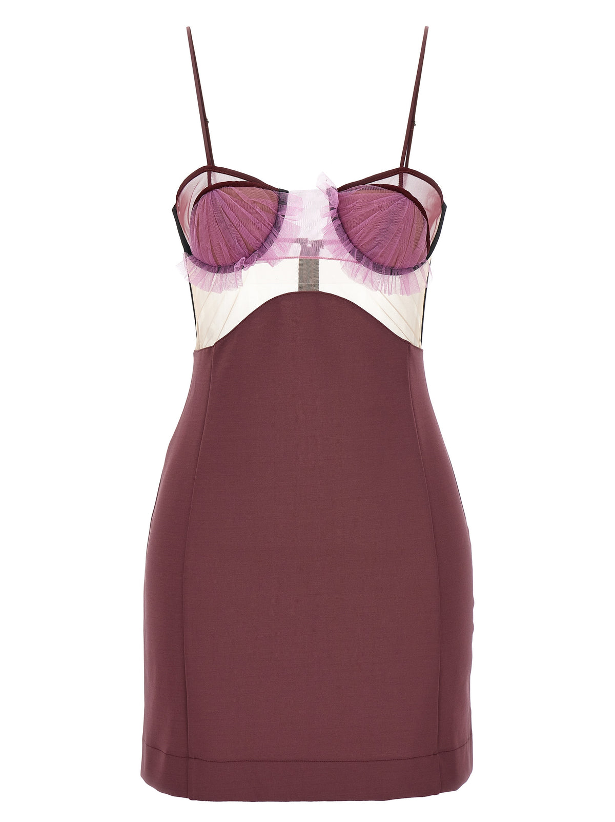 Minivestido de viscosa morado Nensi Dojaka