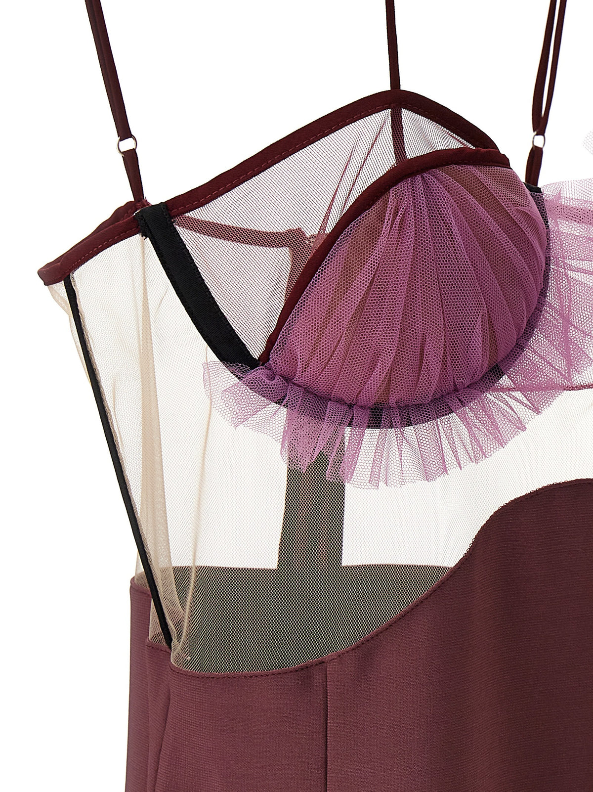 Minivestido de viscosa morado Nensi Dojaka