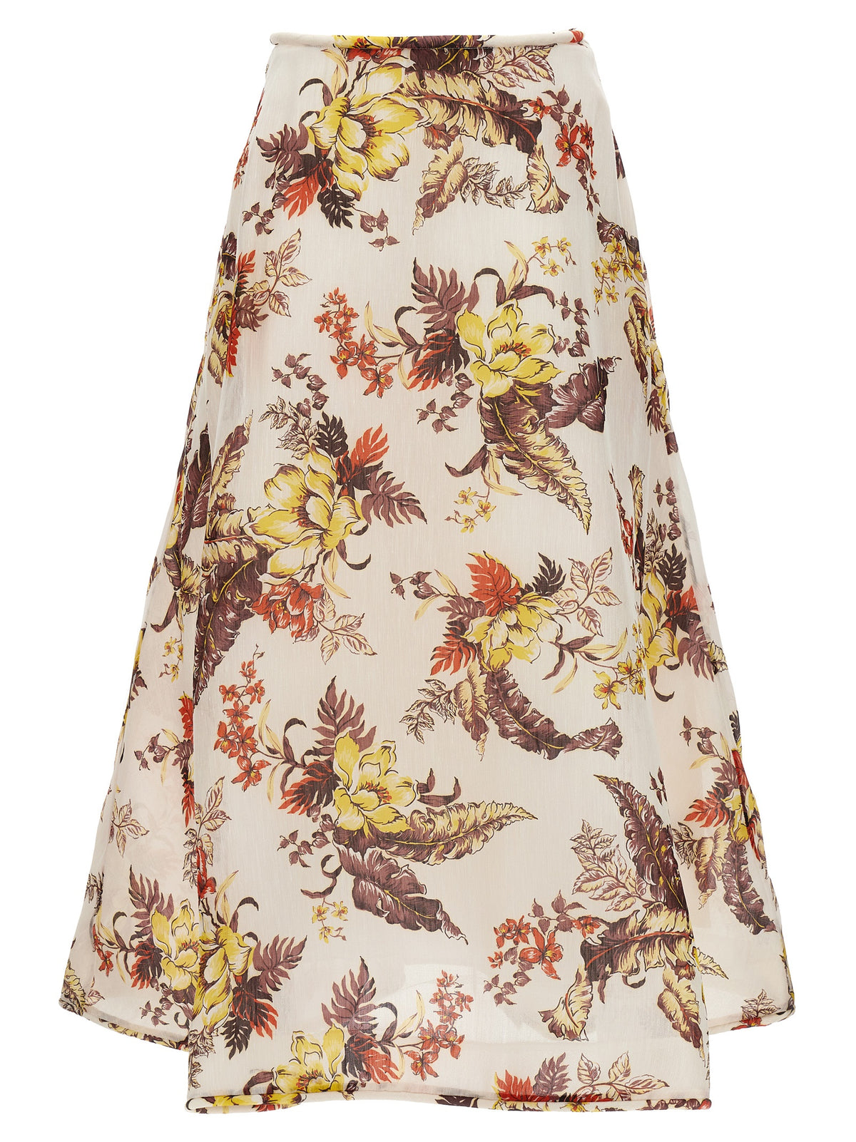 Gonna midi Zimmermann in lino multicolore