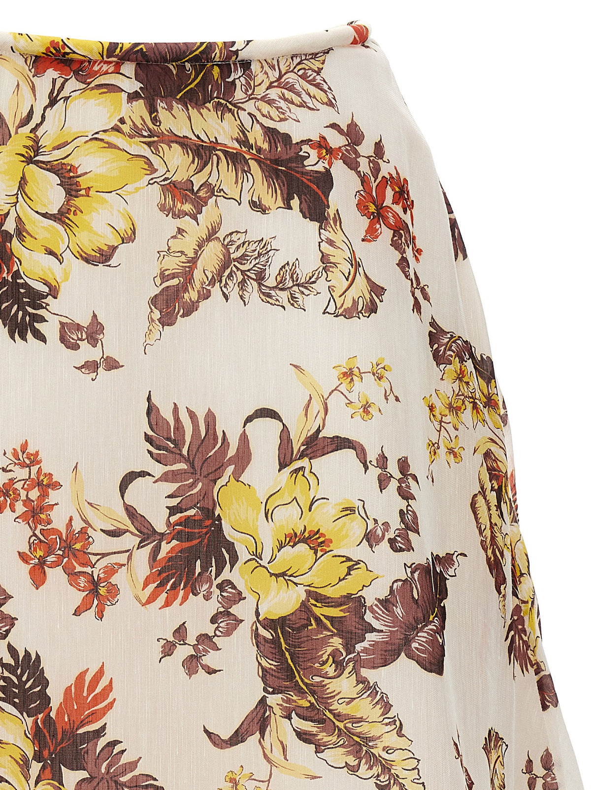 Gonna midi Zimmermann in lino multicolore