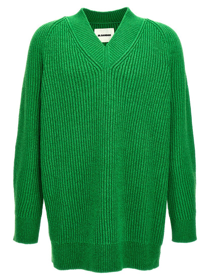 Cardigan Jil Sander bicolore in cotone